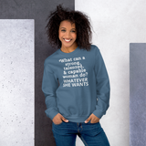 Strong Woman Whatever She Wants Sweatshirts - Dark