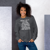 Strong Woman Whatever She Wants Sweatshirts - Dark