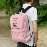 Labels w/ Dark Heart Backpack - Lt. Pink