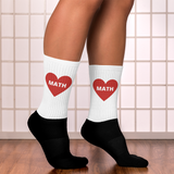 Math in Heart Socks - White
