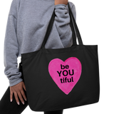 BeYOUtiful In Pink Heart X-Large Tote/ Shopping Bags