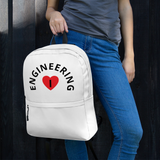 I in Heart Curved Engineering Backpack - White