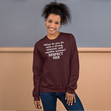 Strong Woman Respect Dark Sweatshirts