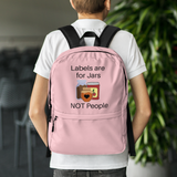 Labels w/ Dark Heart Backpack - Lt. Pink