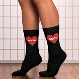 Math in Heart Socks - Black