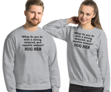 Strong Woman Hug Light Sweatshirts
