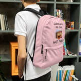 Labels w/ Dark Heart Backpack - Lt. Pink