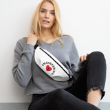 I in Heart Curved Engineering Fanny Pack - White