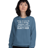 Strong Woman Elect Dark Sweatshirts