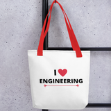 I Heart Engineering Tote Bag - White