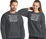 Strong Woman Hug Dark Sweatshirts