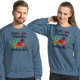 God Loves Diversity w/ Red Heart Sweatshirts - Light