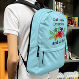 God Loves Diversity w/ Red Heart Backpack - Blue