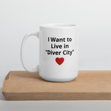 Live in "Diver City" w/ Heart Mug