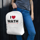I Heart Math Backpack - White