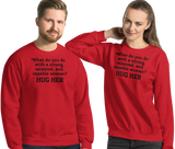 Strong Woman Hug Light Sweatshirts
