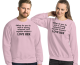 Strong Woman Love Light Sweatshirts
