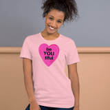 BeYOUtiful in Pink Heart T-Shirts - Light