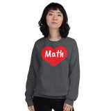 Math in Heart Sweatshirts - Dark