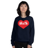 Math in Heart Sweatshirts - Dark