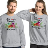 God Loves Diversity w/ Red Heart Sweatshirts - Light