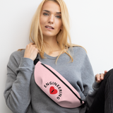 I in Heart Curved Engineering Fanny Pack - Lt. Pink