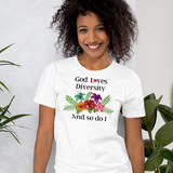 God Loves Diversity w/ Red Heart T-Shirts - Light