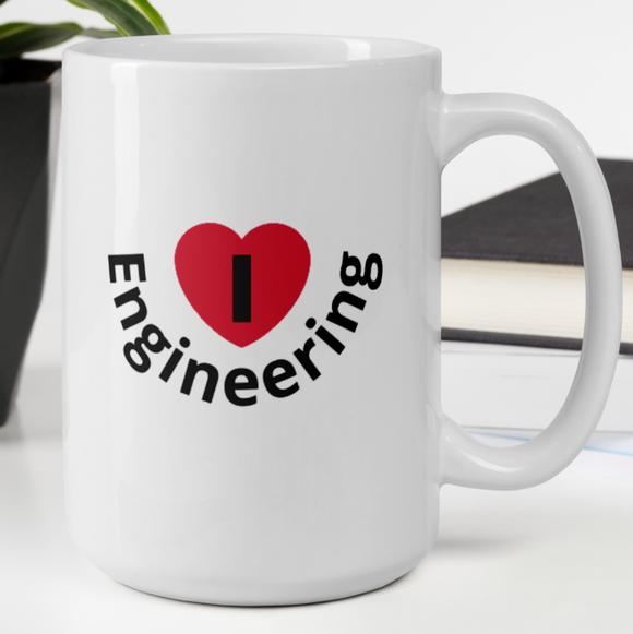 I in Heart Curved Engineering Mug