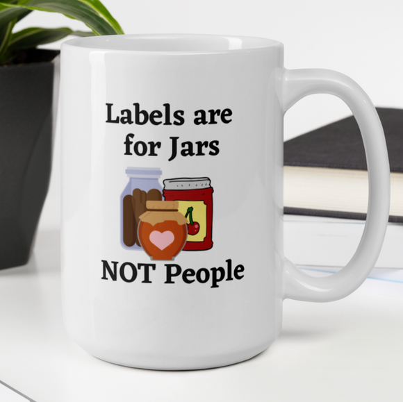 Labels w/ Pink Heart Mug