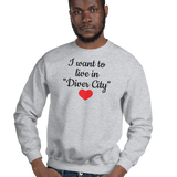 Live in "Diver City" w/ Red Heart Sweatshirts - Light