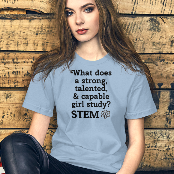 Strong Girl Study STEM w/ Molecule Light T-Shirts