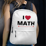 I Heart Math Backpack - White