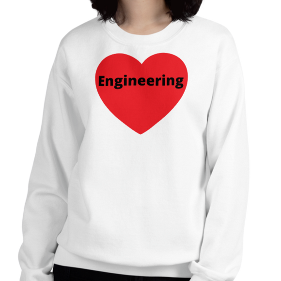 Engineering in Heart Sweatshirts - Light