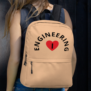 I in Heart Curved Engineering Backpack - Tan