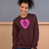BeYOUtiful in Pink Heart Sweatshirts - Dark