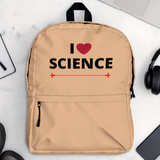 I Heart Science Backpack - Tan