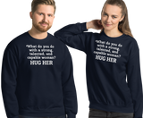 Strong Woman Hug Dark Sweatshirts