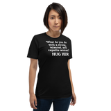 Strong Woman Hug Dark T-Shirts