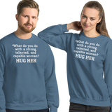 Strong Woman Hug Dark Sweatshirts