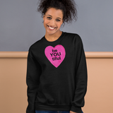 BeYOUtiful in Pink Heart Sweatshirts - Dark