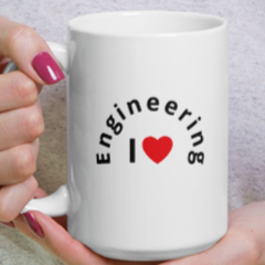 I Heart Curved Engineering Mug