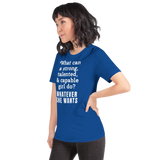 Strong Girl & Whatever She Wants Dark T-Shirts