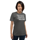 Strong Woman Hug Dark T-Shirts