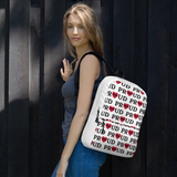 Allover Proud w/ Science in Hearts Backpack-White