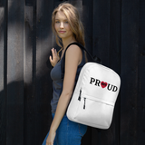 Proud w/ Math in Heart Backpack-White