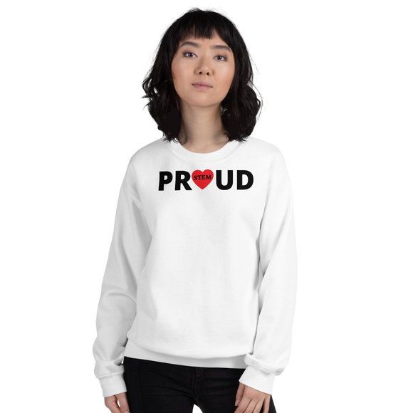 Proud w/ STEM in Heart Light Sweatshirts