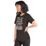 Strong Girl & Whatever She Wants Dark T-Shirts