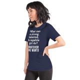 Strong Girl & Whatever She Wants Dark T-Shirts