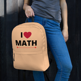 I Heart Math Backpack - Tan
