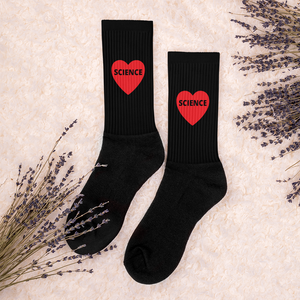 Science in Heart Socks-Black
